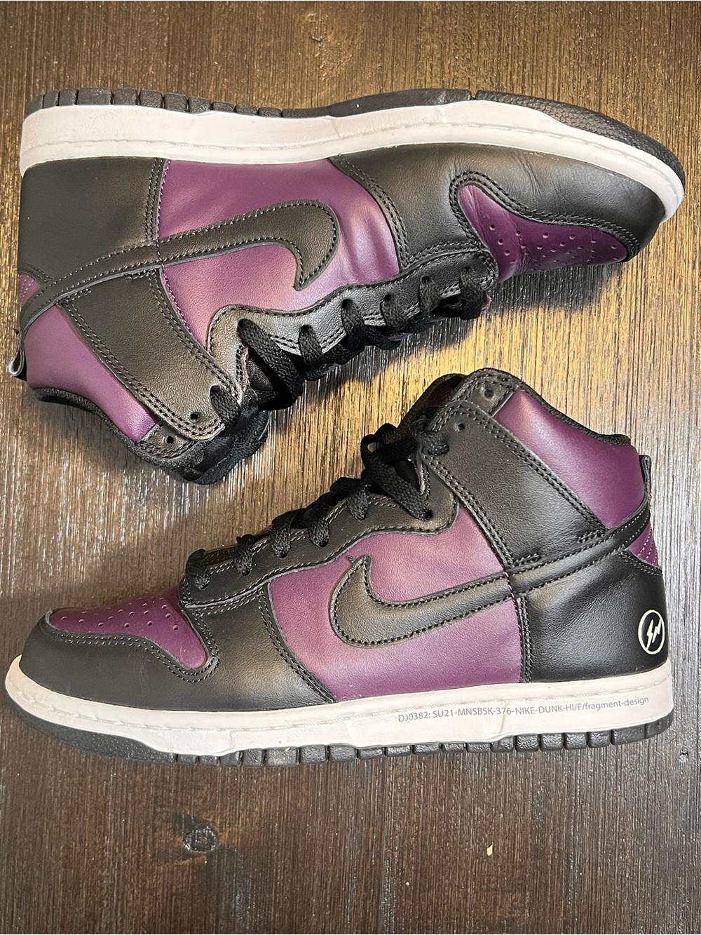 Nike Dunk High x Fragment Design ‘Beijing’ 2021 in Black and Purple